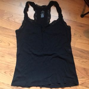 Black lace tank